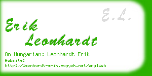 erik leonhardt business card